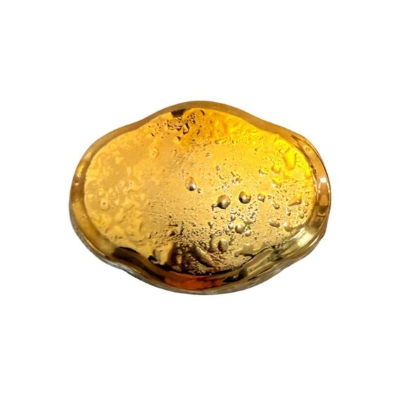 MCM Kingwood Ceramics Trinket Box 22K Weeping Gold Regency Vanity Dish VTG USA - Picture 2 of 15